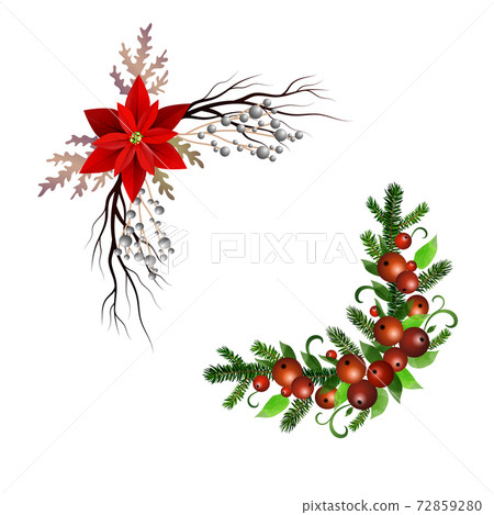 Christmas Holly brunches decoration vector Christmas Holly brunches decoration vector 72859280