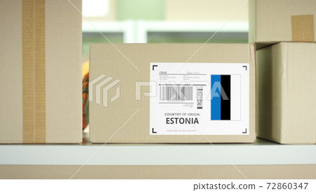 Parcel from Estonia in a postal service storage 72860347