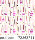 Bright and cheerful birthday candle seamless pattern 72862731