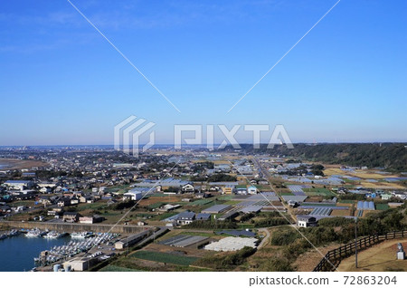 飯岡岬監獄(千葉縣朝日市飯岡城市景觀)的景色 飯岡岬監獄(千葉縣朝日市飯岡城市景觀)的景色 72863204
