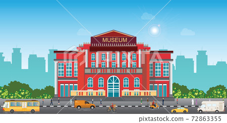 Exterior of museum building. Exterior of museum building. 72863355