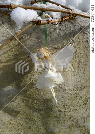 這是雪花仙子。這是北方國家山麓地區的冬季信。 這是雪花仙子。這是北方國家山麓地區的冬季信。 72864431