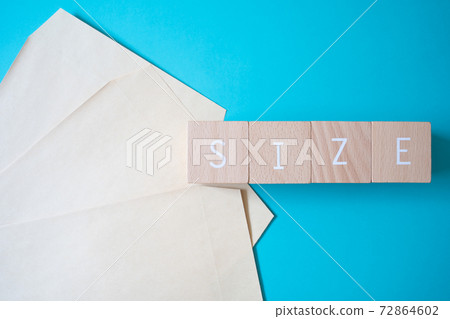 Envelope size | SIZE letters made from 3 brown envelopes and building blocks Envelope size | SIZE letters made from 3 brown envelopes and building blocks 72864602