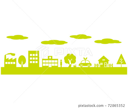 Cityscape vector illustration frame frame 72865352
