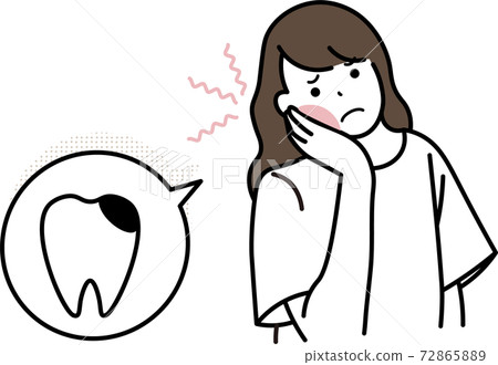 牙痛的女人 72865889