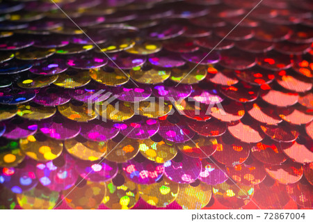 Shiny colorful sequin dress detail texture 72867004