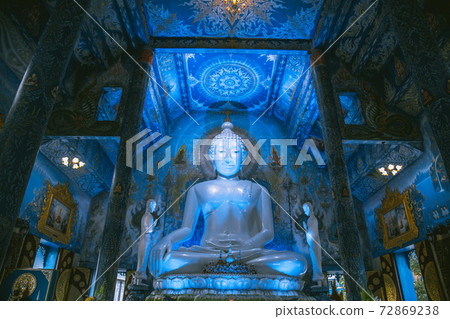 Wat Rong Suea Ten, the Blue Temple in Chiang Rai, Chiang Mai province, Thailand 72869238