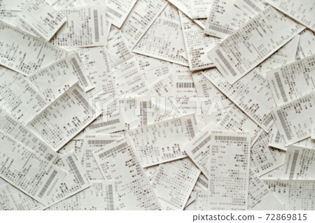 Blurred background material of receipts... - Stock Photo [72869815] - PIXTA