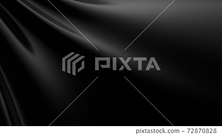 3D illustration of black drape background 72870828