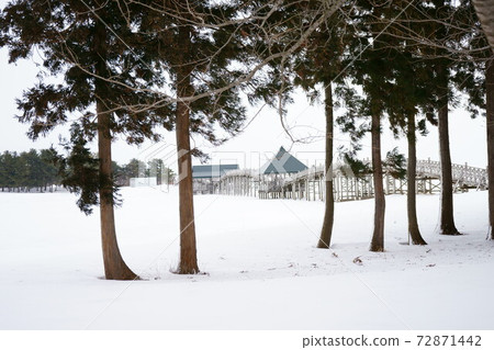 青森鶴舞舞橋的雪景 青森鶴舞舞橋的雪景 72871442