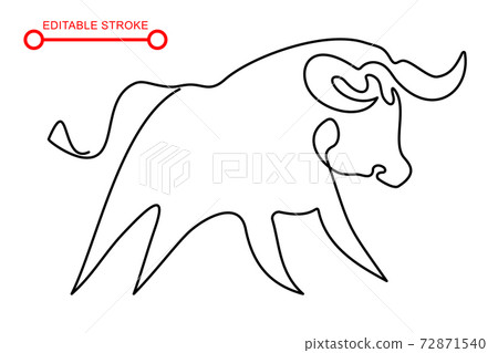 Chinese new year sign. Abstract ox, bull, cow. Lunar horoscope sign Chinese new year sign. Abstract ox, bull, cow. Lunar horoscope sign 72871540