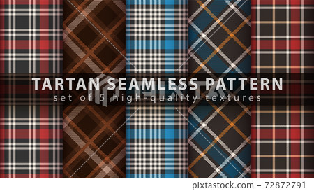 Set classic tartan seamless pattern. Set classic tartan seamless pattern. 72872791