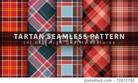 Set classic tartan seamless pattern. Set classic tartan seamless pattern. 72872792