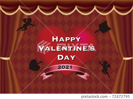 Valentine's Day Heart Chocolate Curtain Cupid English Background Illustration Material Valentine's Day Heart Chocolate Curtain Cupid English Background Illustration Material 72872795