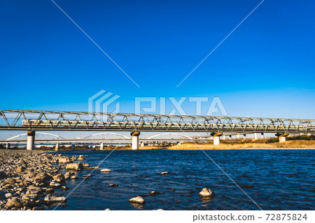 Odakyu 8000 type crossing the Sagami River 72875824