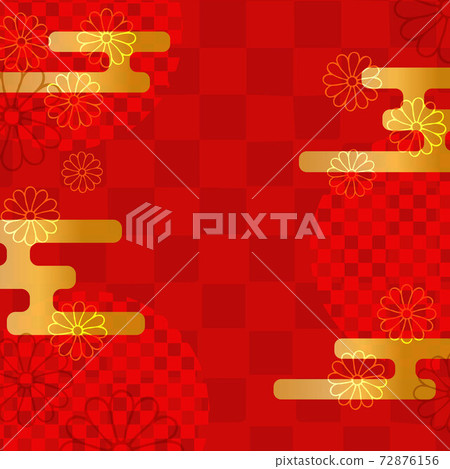 Japanese pattern red background illustration - Stock Illustration ...