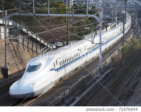 Shinkansen N700S J2 formation near Ishiyama, Otsu City 72876844