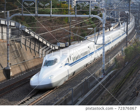 Shinkansen N700S J1 formation near Ishiyama, Otsu City 72876867