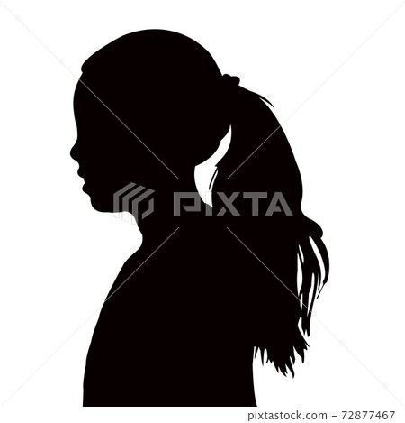 a girl head silhouette vector a girl head silhouette vector 72877467