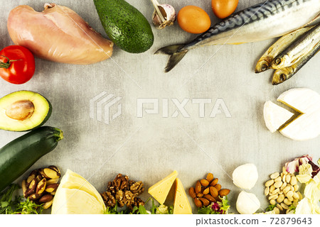 Keto, ketogenic diet, low carb, high fat healthy weight loss food Keto, ketogenic diet, low carb, high fat healthy weight loss food 72879643