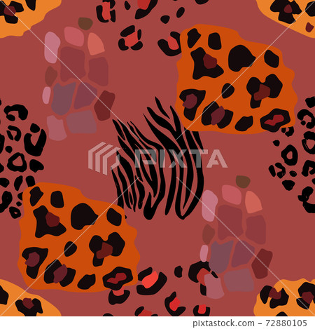 Animal mix print vector seamless pattern. Abstract background Animal mix print vector seamless pattern. Abstract background 72880105