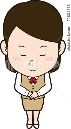 A receptionist who bows to bow A receptionist who bows to bow 72881518