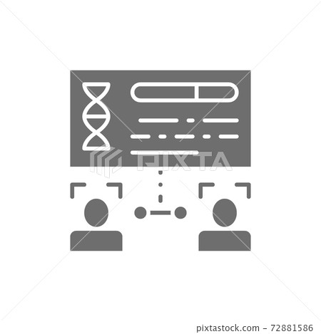 Determination of kinship by persons, face... - Stock Illustration ...