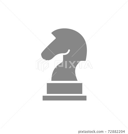 Knight chess gray icon. Board game, table entertainment symbol 72882204