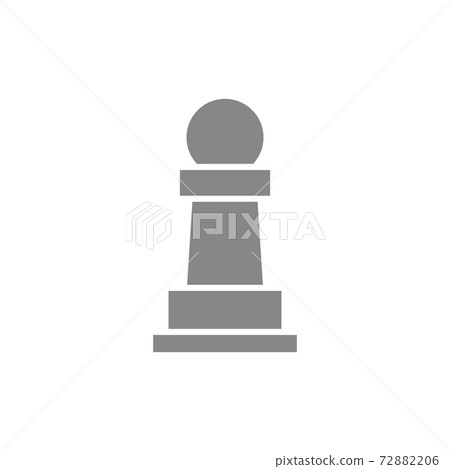 Pawn chess gray icon. Board game, table entertainment symbol Pawn chess gray icon. Board game, table entertainment symbol 72882206