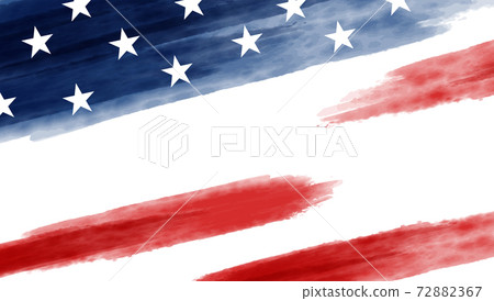 Usa or America flag background design of watercolor on white background vector illustration Usa or America flag background design of watercolor on white background vector illustration 72882367