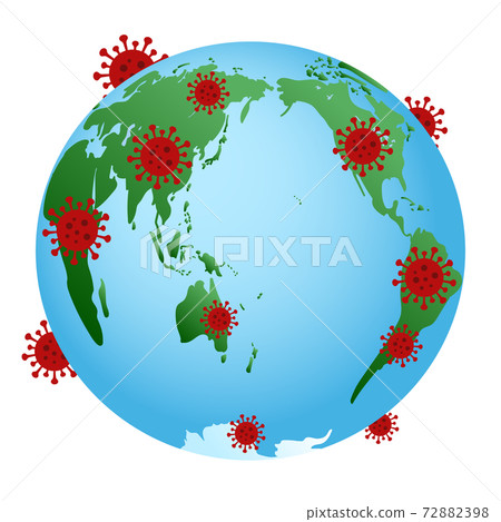 New coronavirus infection spread image epidemic earth world map foreign Japan New coronavirus infection spread image epidemic earth world map foreign Japan 72882398