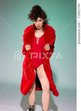 White young woman on green 72882744