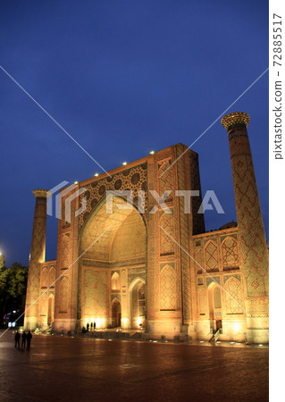 Illuminated Registan Square in Samarkand Illuminated Registan Square in Samarkand 72885517