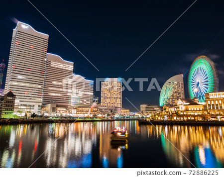 橫濱港未來21和新港區夜景 72886225