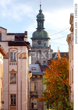 Lviv. Architecture in the old town. Lviv. Architecture in the old town. 72886226