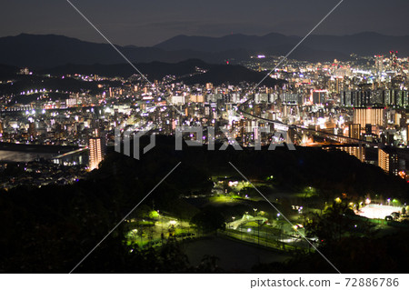 Night view from Hiroshima Ryuo Park Night view from Hiroshima Ryuo Park 72886786