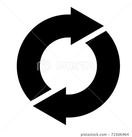Two arrows connected in a circle 72886964