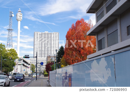廣島城東大街深夜的城市景觀 廣島城東大街深夜的城市景觀 72886993