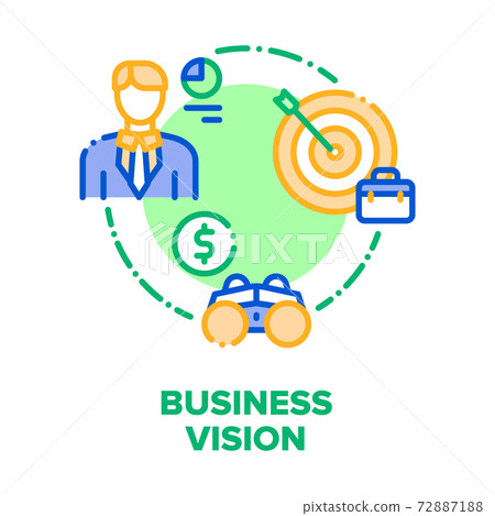 Business Vision Vector Concept Color Illustration - Stock Illustration ...