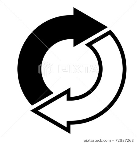 Two arrows connected in a circle Two arrows connected in a circle 72887268