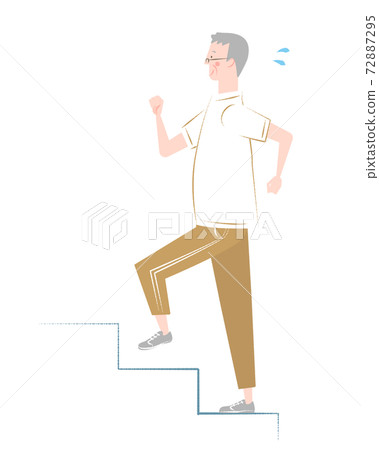 Elderly man exercising 72887295