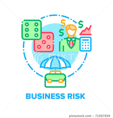 Business Risk Vector Concept Color Illustration - Stock Illustration ...
