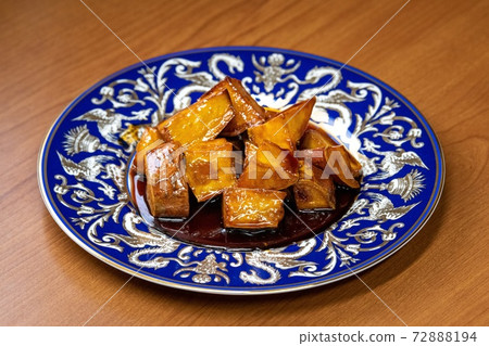 藍板上的地瓜風味湯 72888194