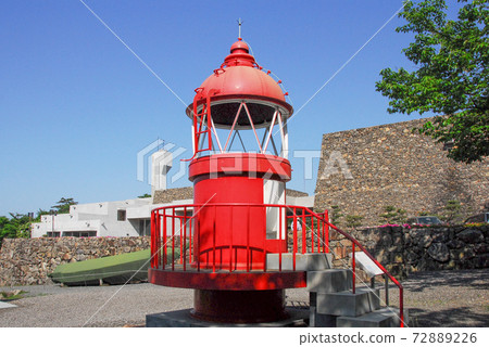 晴間五色瀨戶內海歷史民俗博物館紅色燈塔 72889226