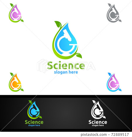 Science and Research Lab Logo for Microbiology, Biotechnology, Chemistry, or Education Design Concept 72889517