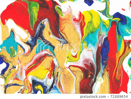 Colorful psychedelic marble texture with liquid colors effect. 72889654