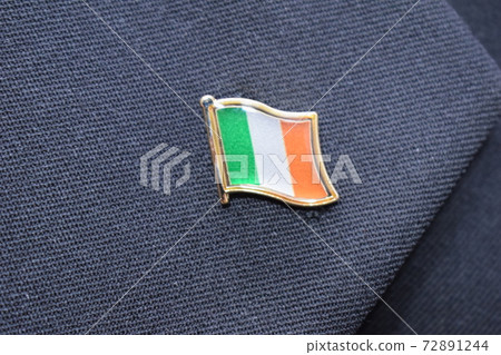 Ireland Flag Pin on a suit Ireland Flag Pin on a suit 72891244