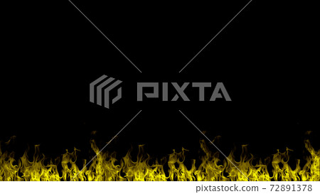 火焰框架背景材料下框架黃色黃色 72891378