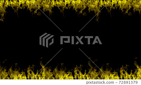 Flame frame background material top and bottom frame yellow yellow 72891379