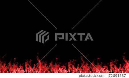 Flame frame background material lower frame red red Flame frame background material lower frame red red 72891387